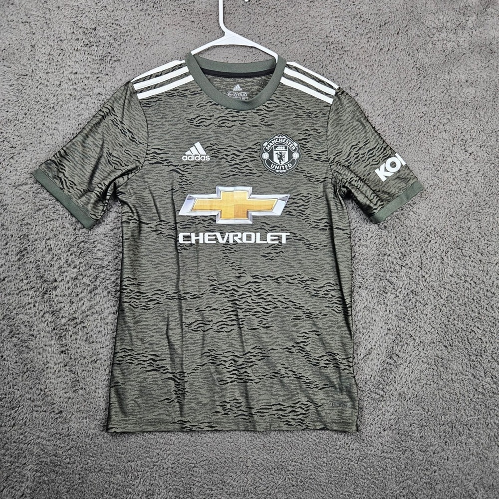 Manchester United 2020‎ 2021 Adidas Youth Soccer Jersey Kohler Green